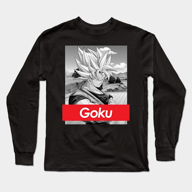 Dragon Ball Z Goku Red Band Logo Long Sleeve T-Shirt by Rebus28